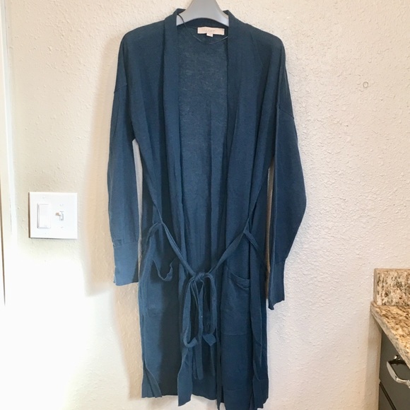 LOFT Sweaters - Loft Long Tie Front Cardigan